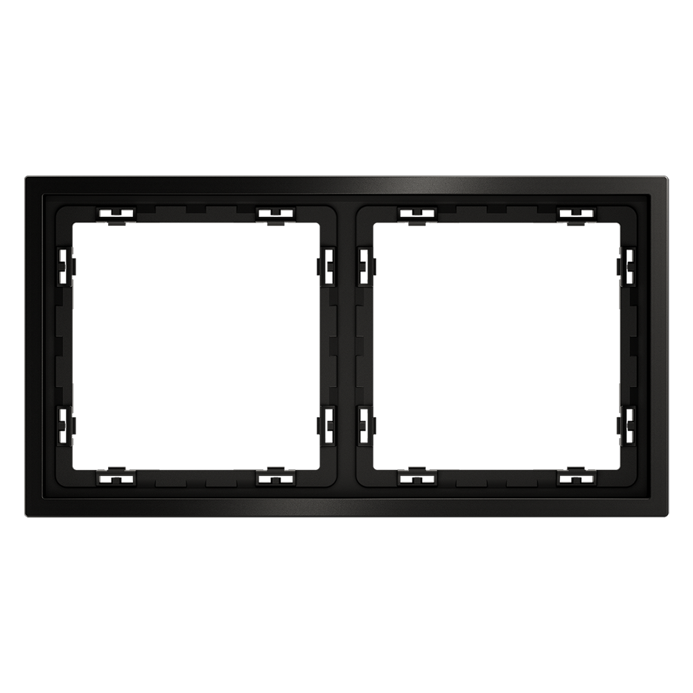 Рамка металлическая на 2 поста S70 Metal (антрацит) Voltum VLSM120212 в Санкт-Петербурге