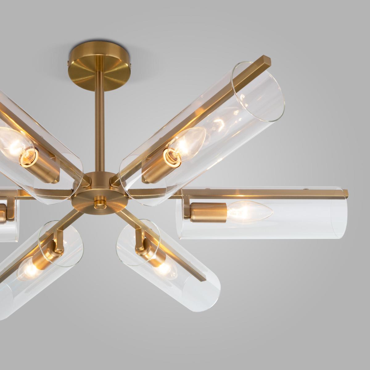 Люстра на штанге Eurosvet Trompeta 70144/6 латунь a060897 в Санкт-Петербурге