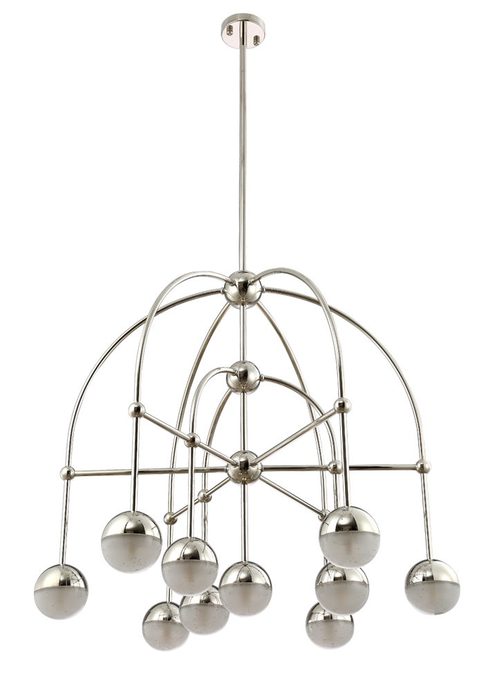 Люстра на штанге Crystal Lux Truena TRUENA SP-PL6+3+1 NICKEL в Санкт-Петербурге
