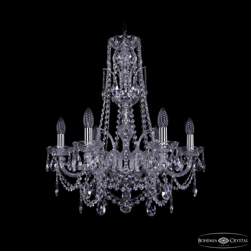 Подвесная люстра Bohemia Ivele Crystal 1411/6/195/XL-63 Ni в Санкт-Петербурге