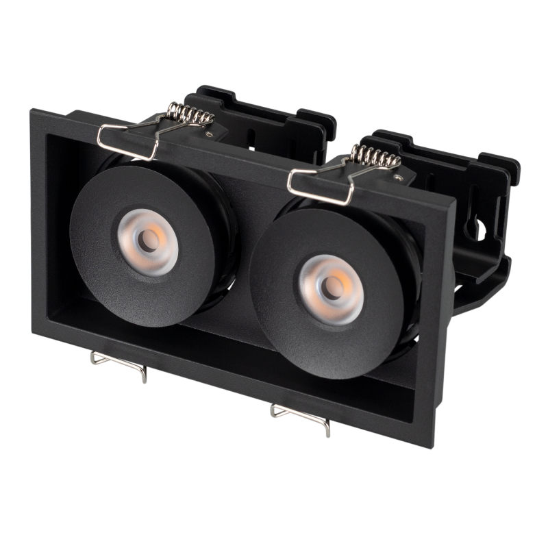 Встраиваемый светильник Arlight CL-SNODO-LUM-S148x80-2x9W Warm3000 (BK, 45 deg) 039325 в Санкт-Петербурге