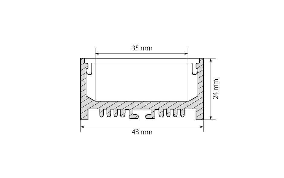 Профиль Arlight ARH-LINE-2448-2000 ANOD 018684 в Санкт-Петербурге