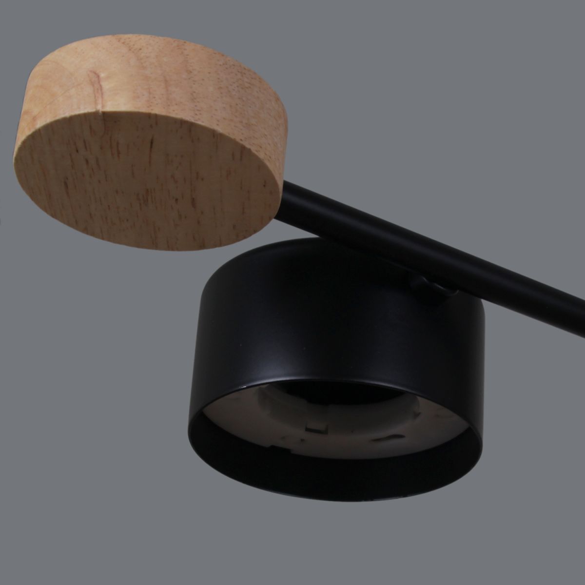 Люстра на штанге Reluce 03751-0.3-10 BK+WOOD GX53 в Санкт-Петербурге