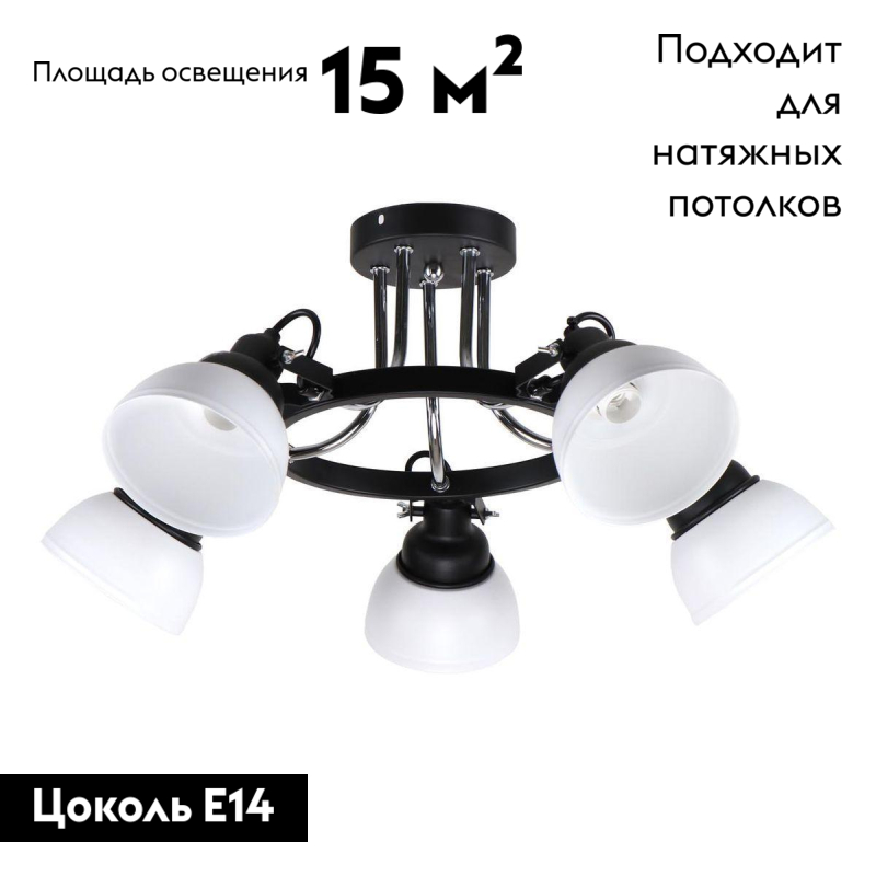 Потолочная люстра IMEX MD.51575-5-S BK в Санкт-Петербурге