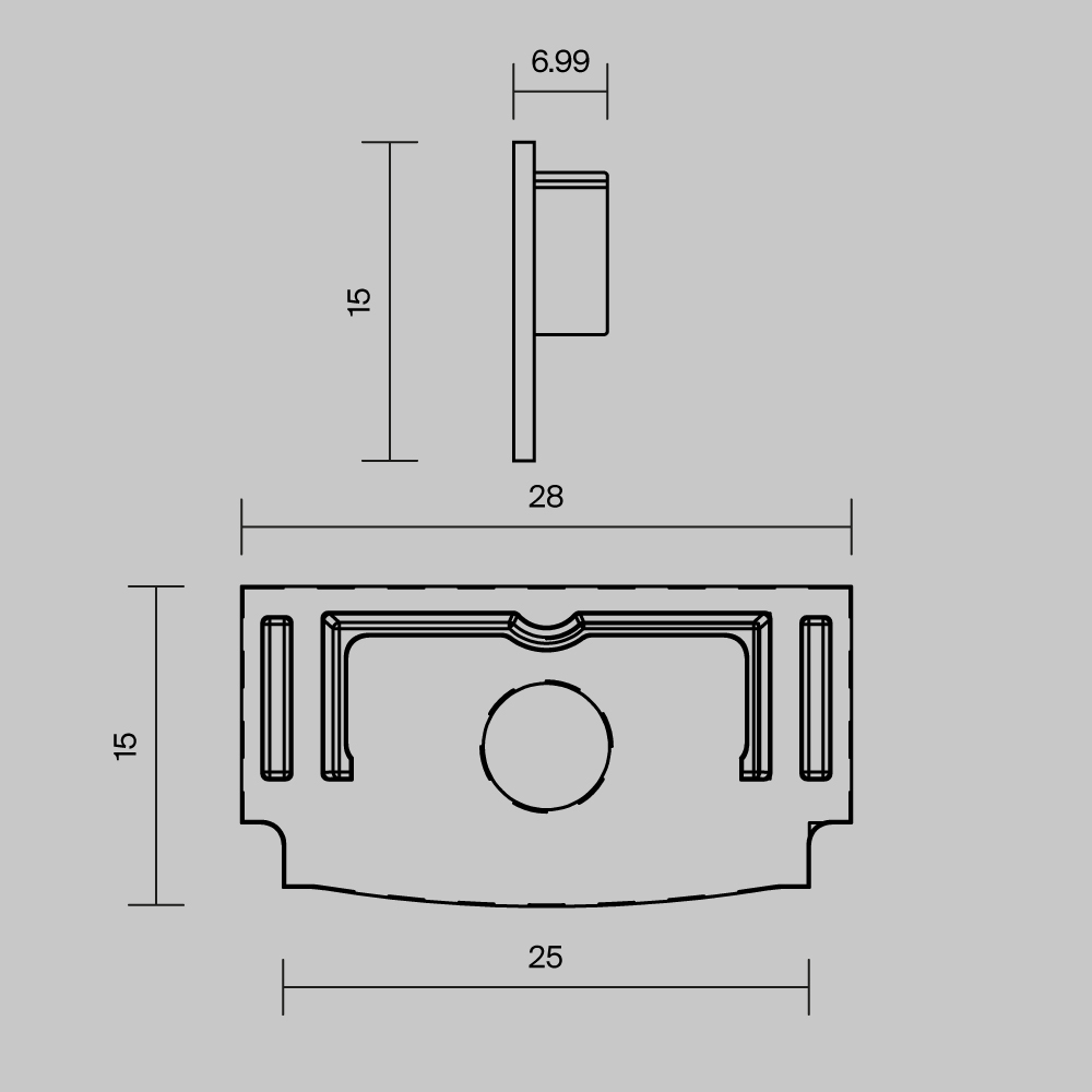 Комплект заглушек для профиля 61×14 2шт Maytoni Led Strip ALM-6114-B-EC 642013 в Санкт-Петербурге