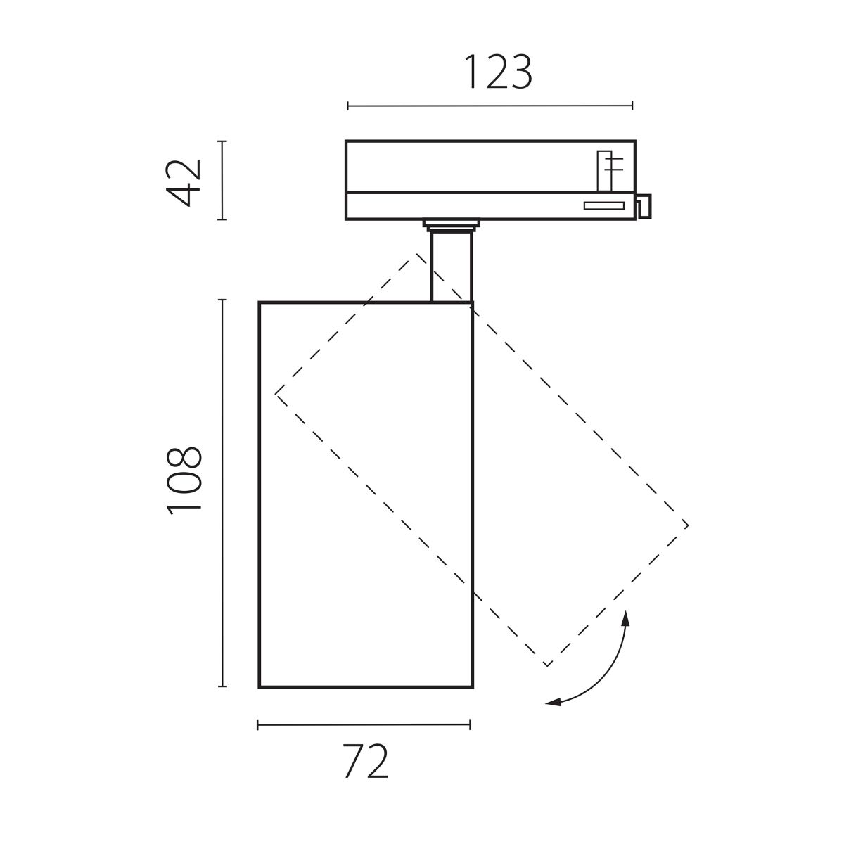 Трековый трехфазный светильник Quattro LED 36G с адаптером Lightstar Alta Base A5237QT36G в Санкт-Петербурге