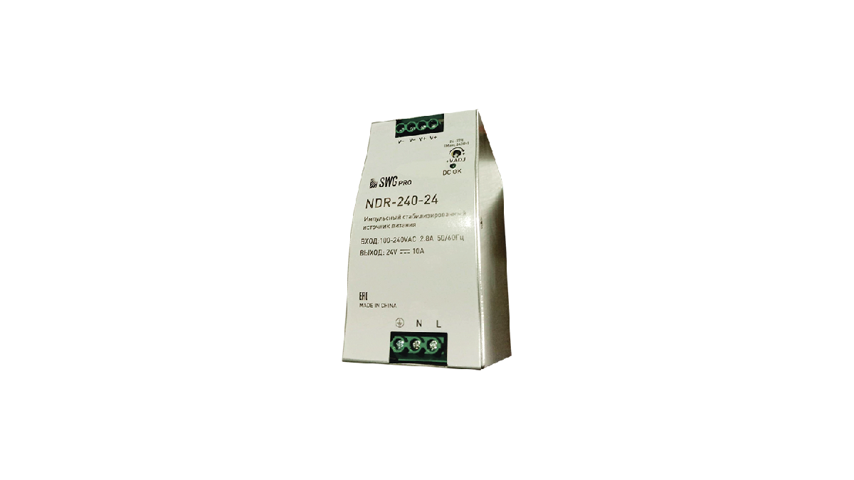 Блок питания SWG PRO NDR-240-24 240Вт DC24В 10.0А IP20 024486 в Санкт-Петербурге