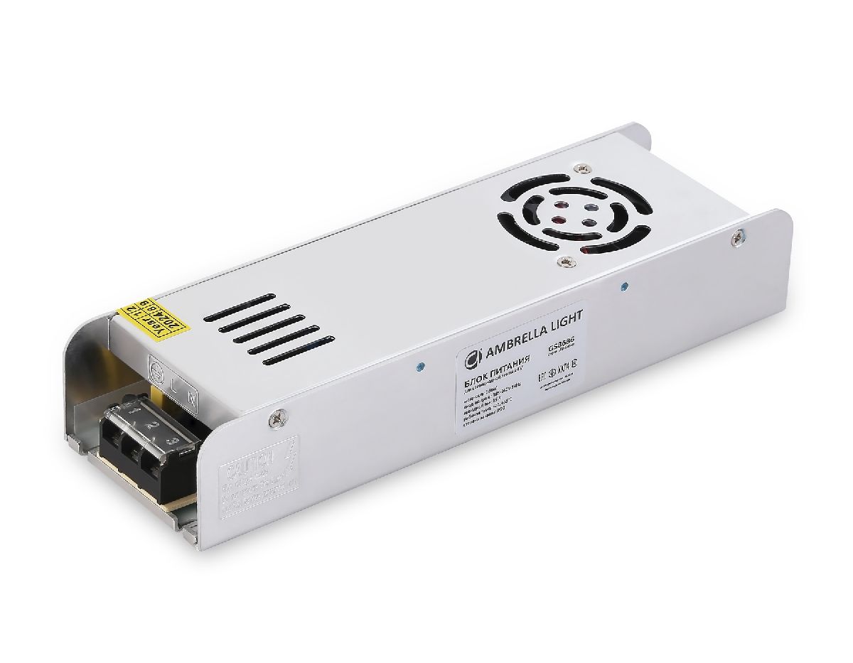 Блок питания с EMC для светодиодной ленты Ambrella Light Illumination 360Вт DC24В 15A IP20 GS8686 в Санкт-Петербурге