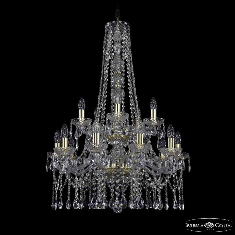 Подвесная люстра Bohemia Ivele Crystal 1413/10+5/220/h-92/2d G в Санкт-Петербурге