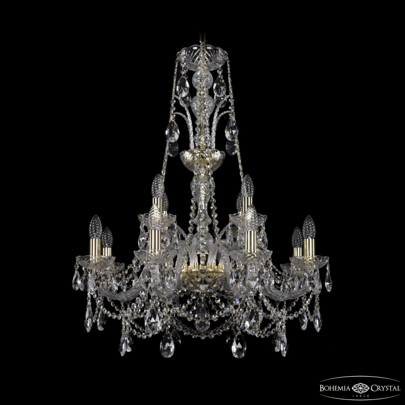 Подвесная люстра Bohemia Ivele Crystal 1411/8+4/240/XL-83 G в Санкт-Петербурге