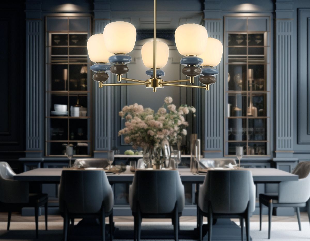 Люстра на штанге Ambrella Light High Light Ceramo Modern LH53164 в #REGION_NAME_DECLINE_PP#