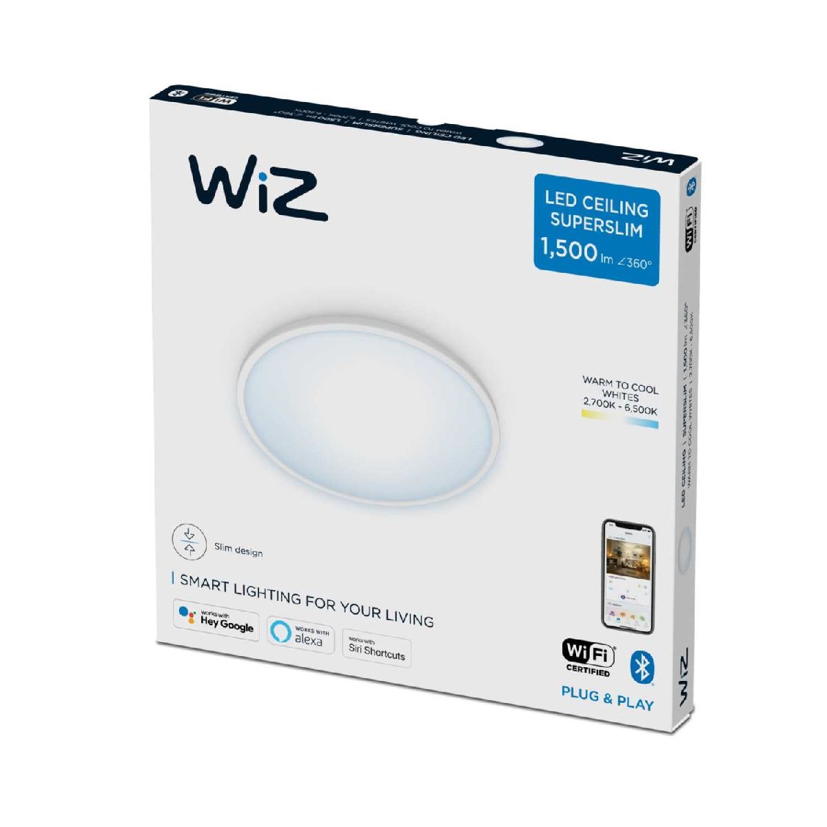 Умный потолочный светильник Wiz SuperSlim Ceiling 16W W RD 27-65K TW 929002685101 в Санкт-Петербурге