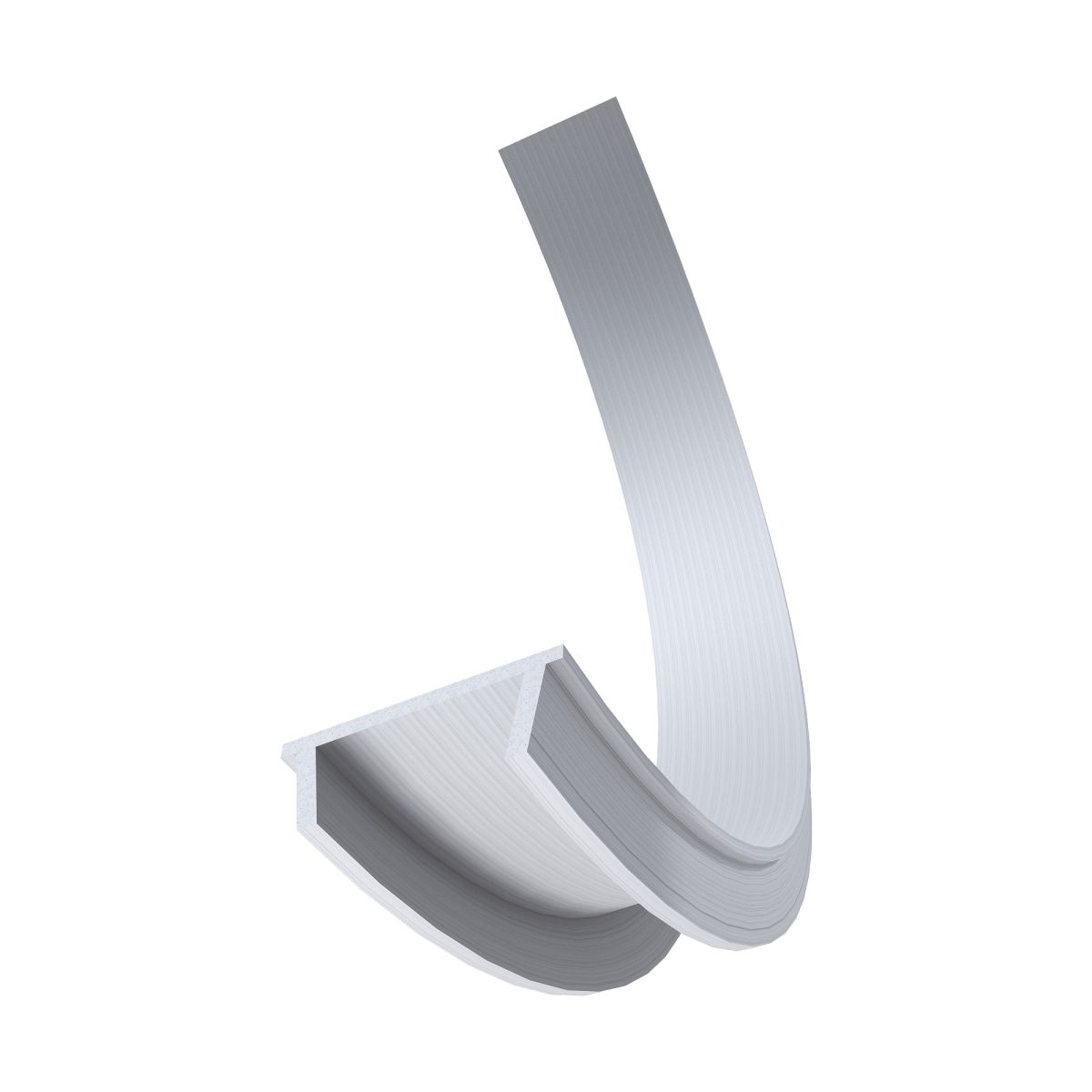 Профиль П-образный гибкий накладной шир. ленты до 10мм (рассеиватель белый матовый, заглушки - 2шт., крепеж - 4шт.) OGM GM-08-35 в #REGION_NAME_DECLINE_PP#