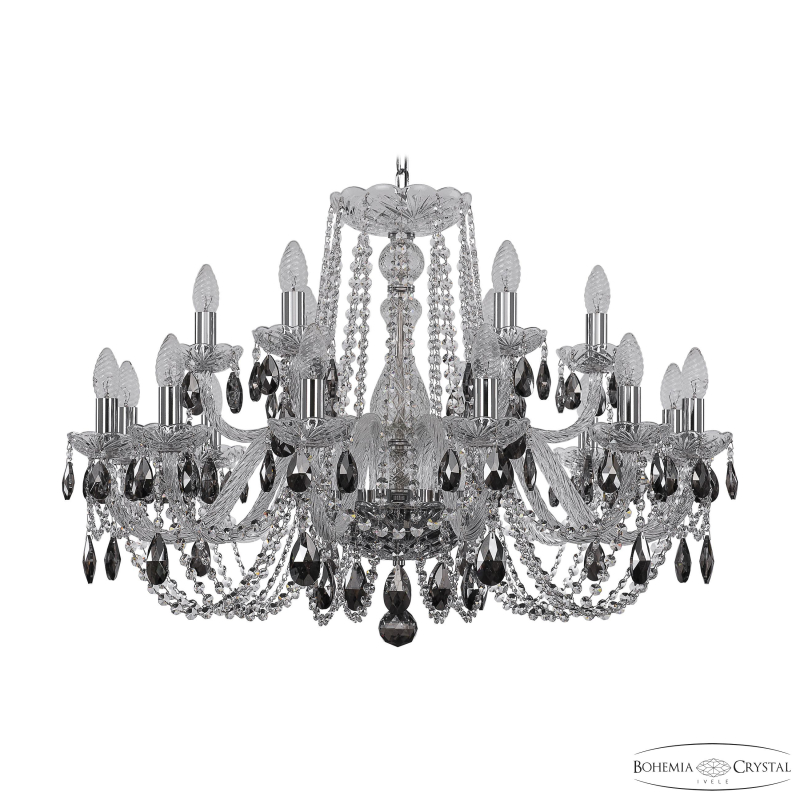 Подвесная люстра Bohemia Ivele Crystal 1402/12+6/300 Ni K731 в Санкт-Петербурге