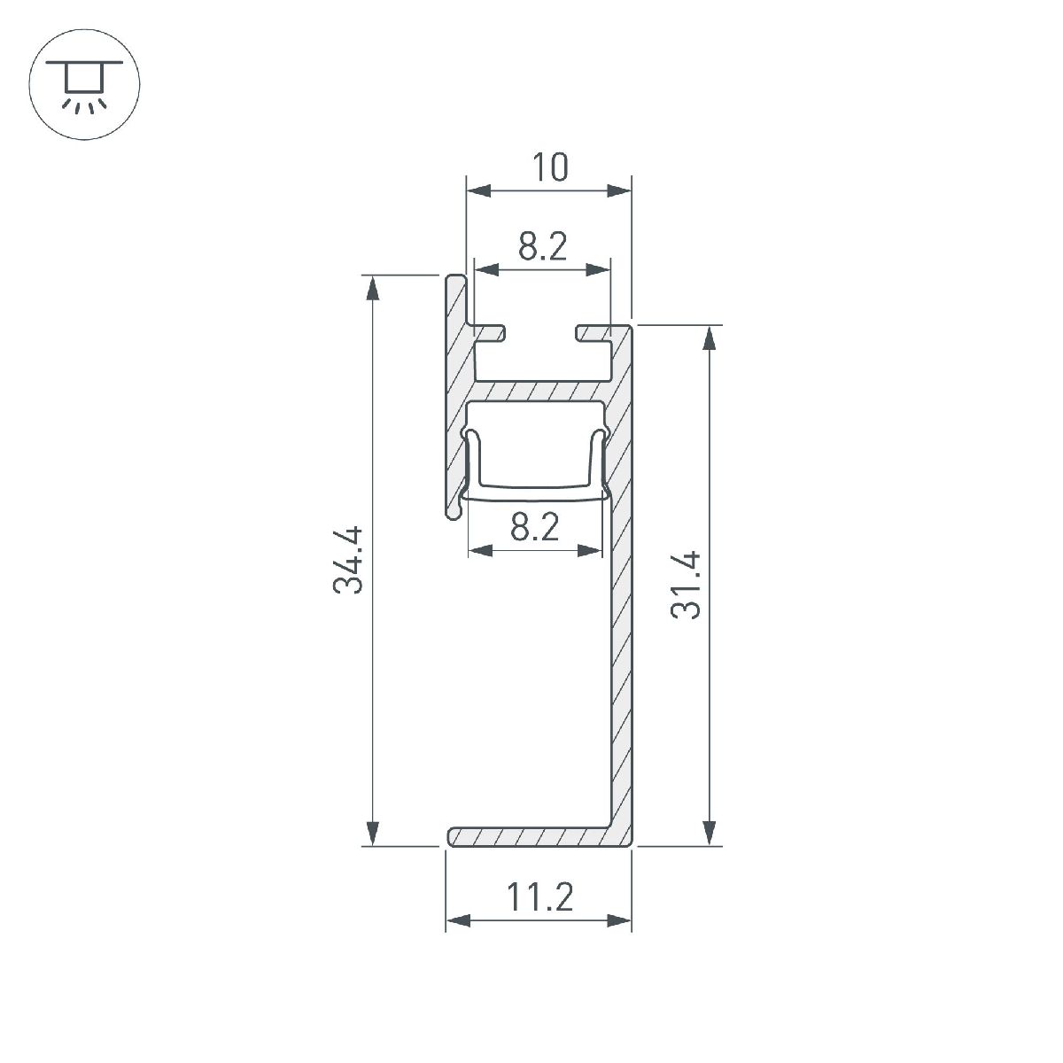 Профиль Arlight PLINTUS-H35-F-2000 WHITE 043605 в Санкт-Петербурге