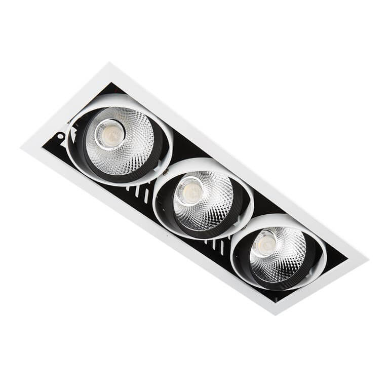 Встраиваемый светодиодный светильник Ambrella Light Cardano T813 BK/CH 3*12W 4200K в #REGION_NAME_DECLINE_PP#