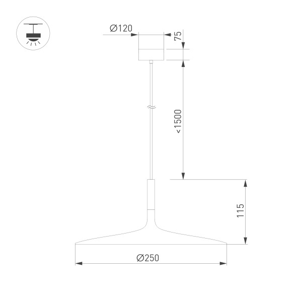 Подвесной светильник Arlight SP-Fiore-R250-8W Day4000 035998 в Санкт-Петербурге