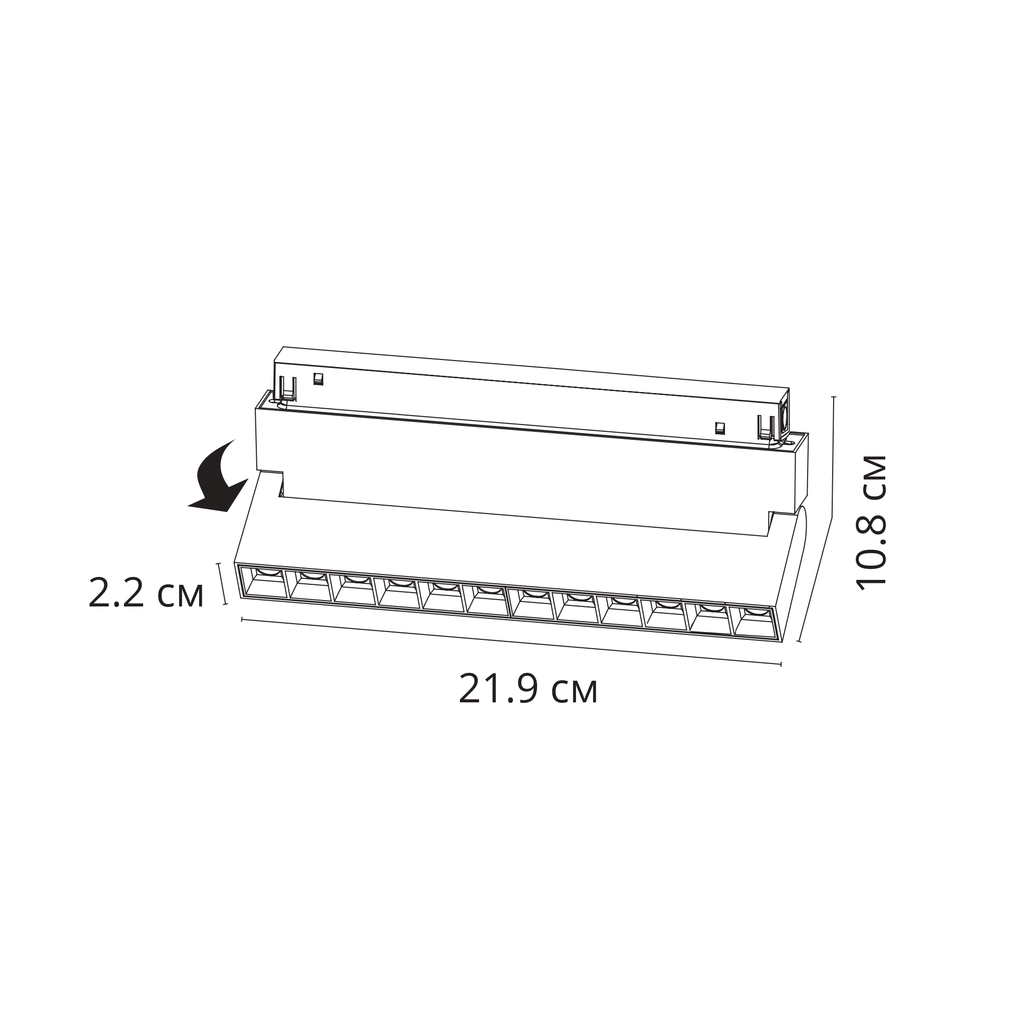 Трековый магнитный светильник Arte Lamp Linea A4696PL-1BK в Санкт-Петербурге