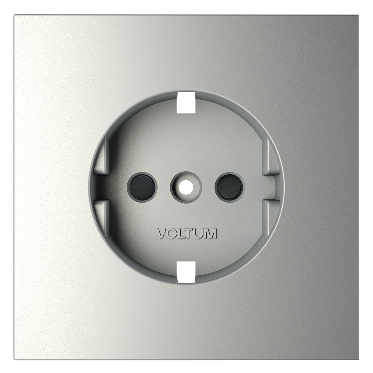 Накладка для розетки с заземлением и защитными шторками Voltum S70 (сталь) VLS000705 в #REGION_NAME_DECLINE_PP#