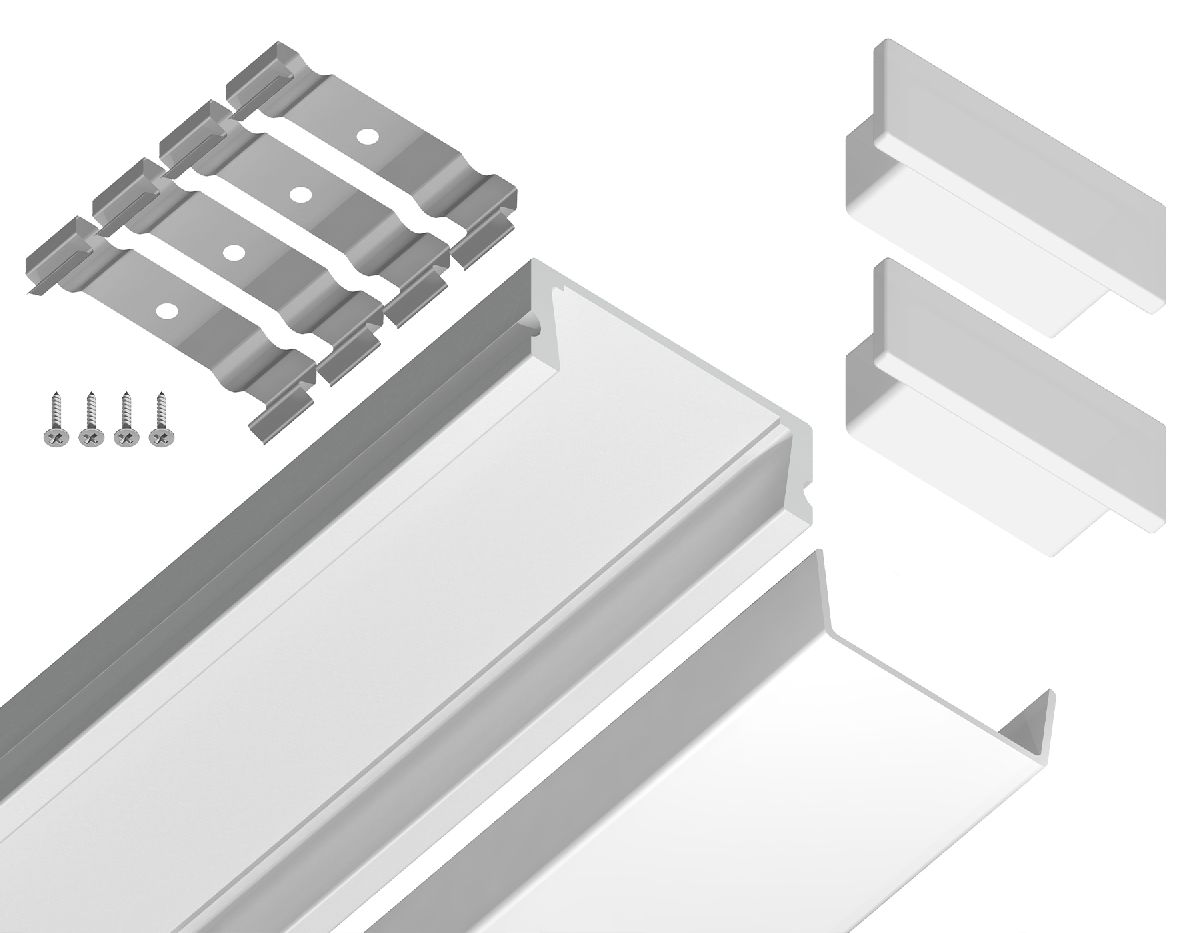 Алюминиевый накладной профиль Ambrella Light Alum Profile GP1700WH в Санкт-Петербурге