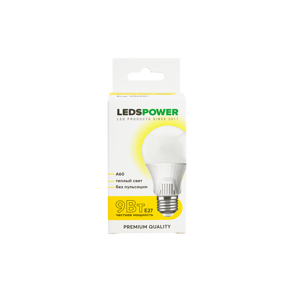 Светодиодная лампа LEDS POWER A60 E27 9Вт 3000К 006581 в Санкт-Петербурге
