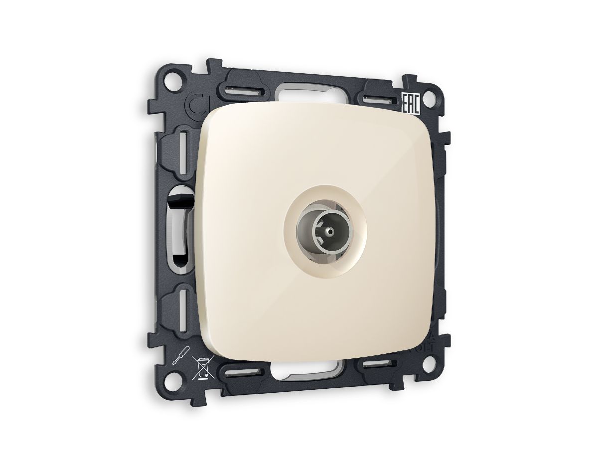 Комплект механизма TV розетки оконечной 50-870 MHz 1dB Ambrella Volt Omega MO313010 в Санкт-Петербурге