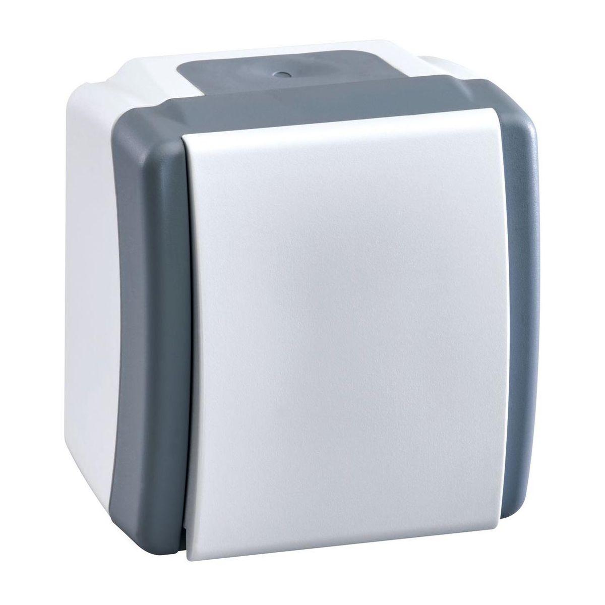 Выключатель одноклавишный Mono Electric Octans IP54 10А 250В бело-серый 154-020001-100 в Санкт-Петербурге