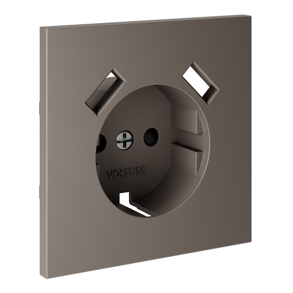 Накладка для розетки с заземлением и защитными шторками, с USB A+A Voltum S70 (капучино) VLS000914 в #REGION_NAME_DECLINE_PP#