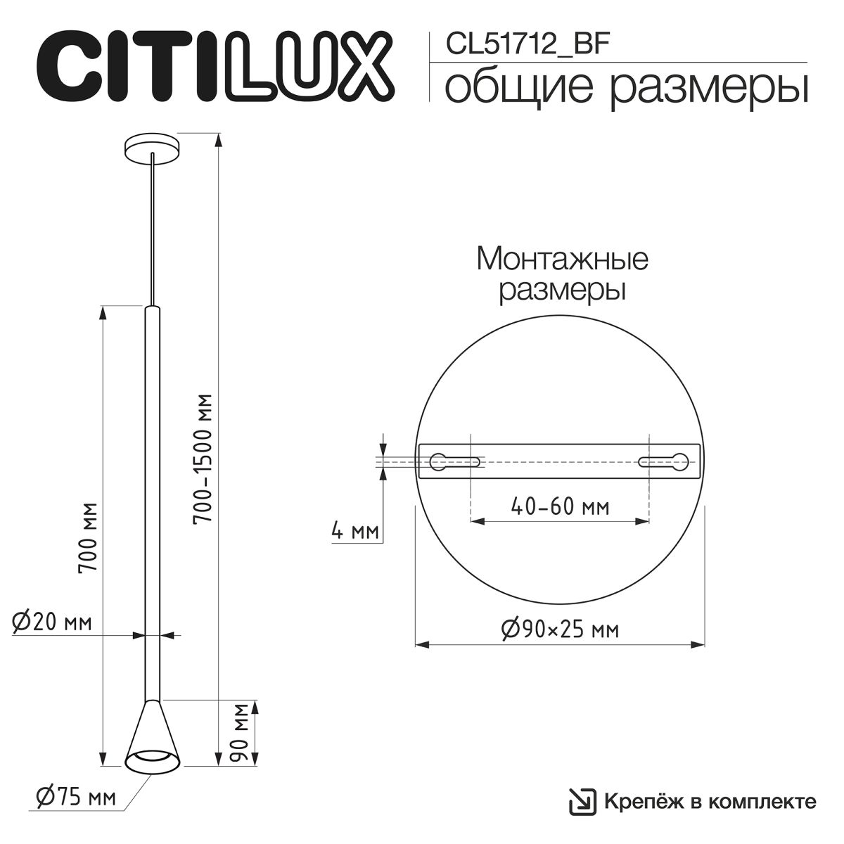 Подвесной светильник Citilux Duza CL51712_BF в Санкт-Петербурге