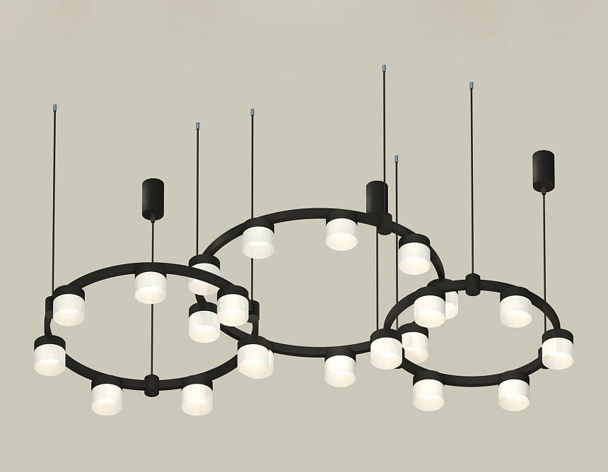 Комплект подвесного светильника Ambrella Light Techno Ring XR92092210 (A9209x3, C9242, C9238, C9232, N8402) в Санкт-Петербурге