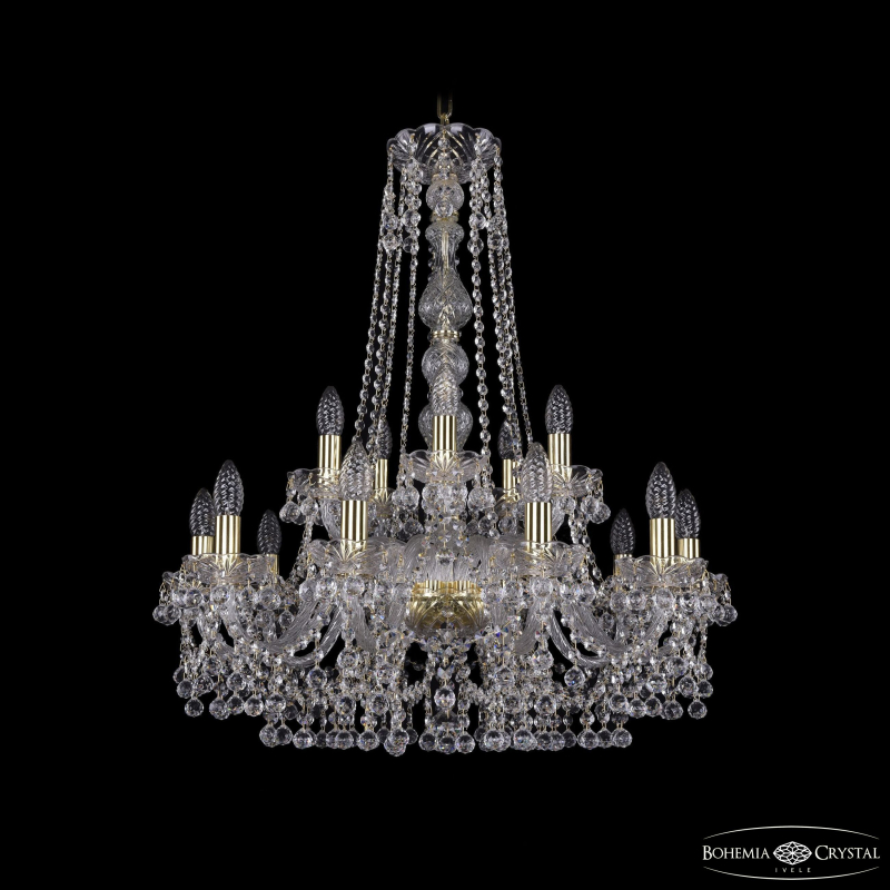 Подвесная люстра Bohemia Ivele Crystal 1409/10+5/240/h-77 G в Санкт-Петербурге