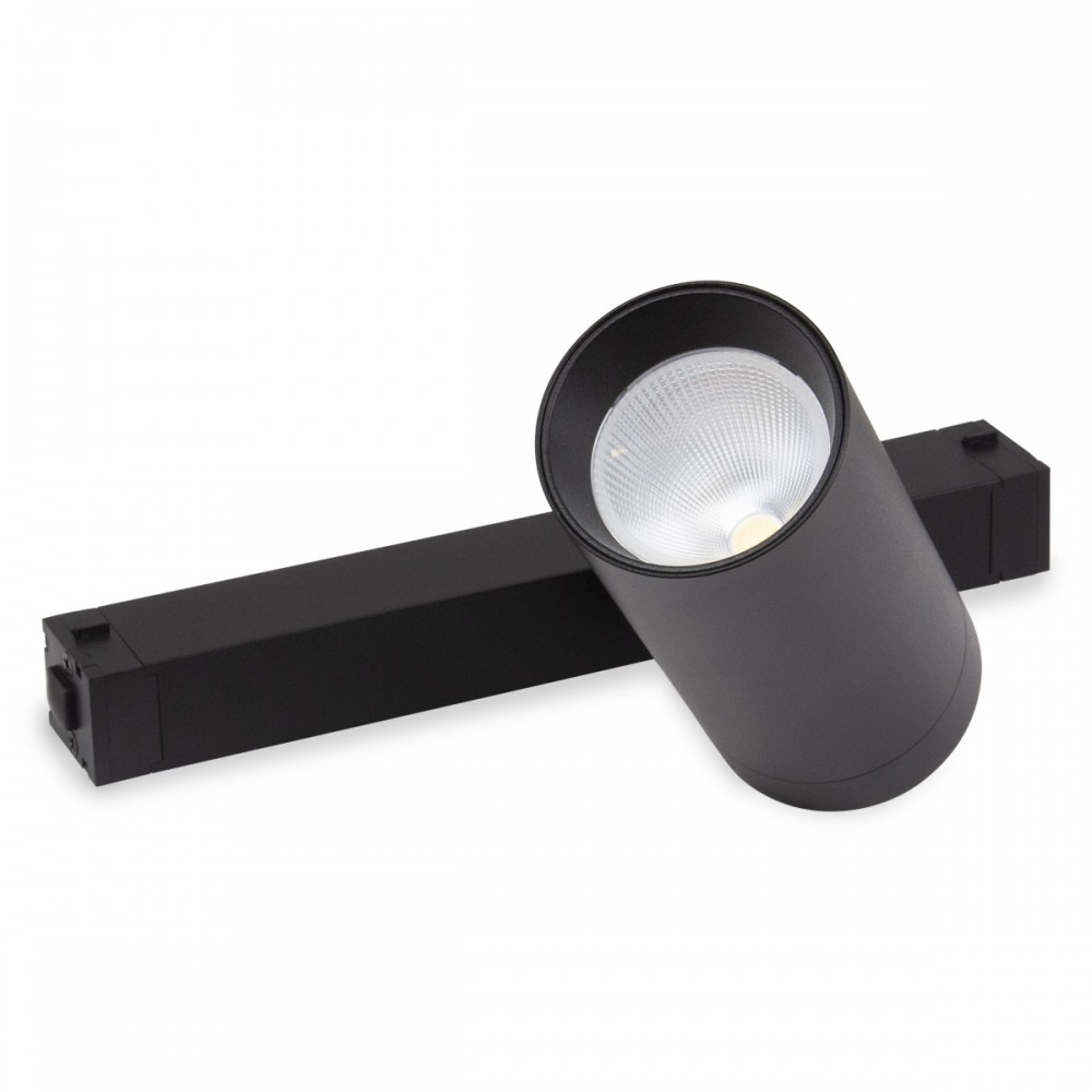 Трековый однофазный светильник AM Group Plain Opal AM589 20W 4000K BK в Санкт-Петербурге
