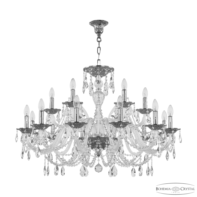 Подвесная люстра Bohemia Ivele Crystal 1605/12+6/360 Ni в #REGION_NAME_DECLINE_PP#