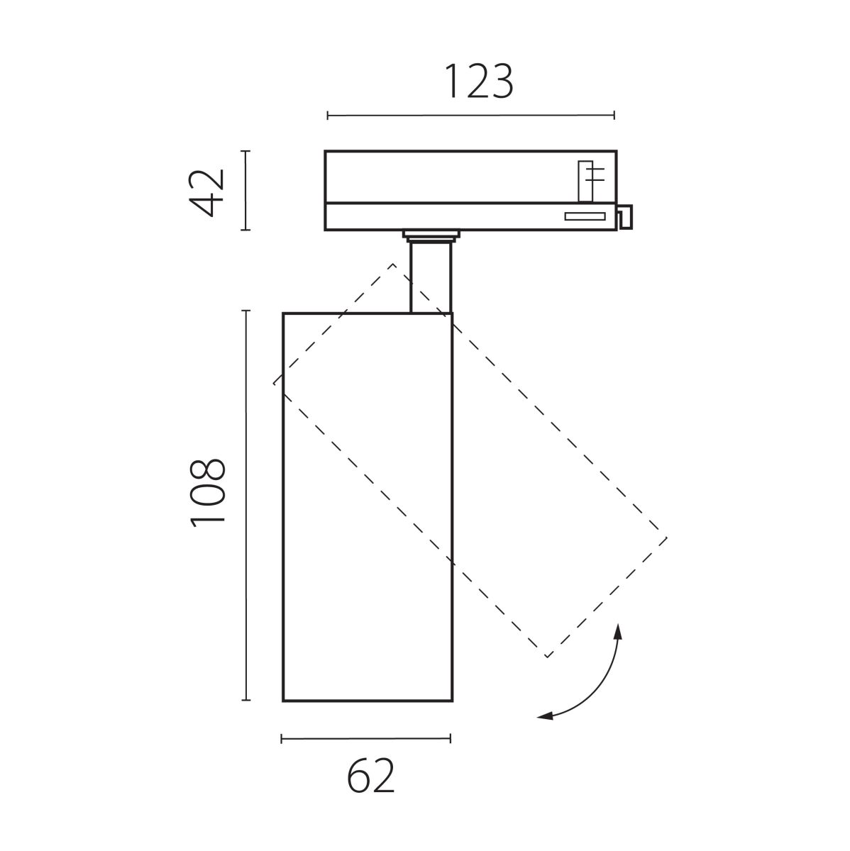 Светильник для трековой системы Quattro LED с адаптером Lightstar Alta Base A5146QT в Санкт-Петербурге