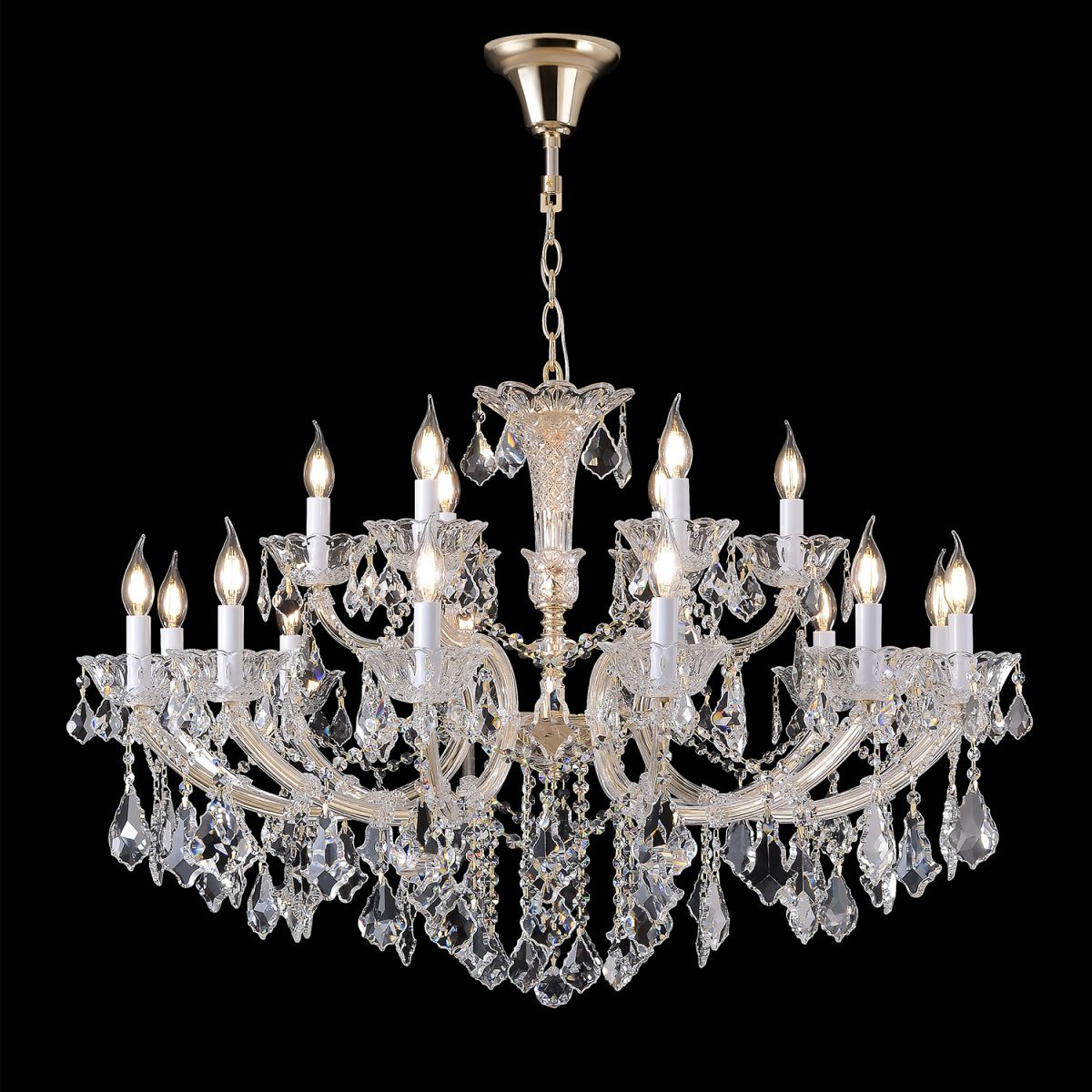Подвесная люстра Crystal Lux CRISTELLE SP12+6 GOLD в Санкт-Петербурге