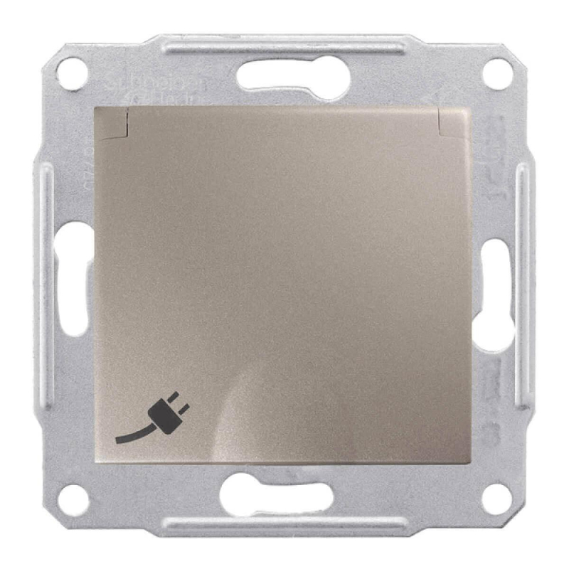 Розетка Schneider Electric Sedna с/з со шторками и крышкой 16A 250V SDN3100168 в Санкт-Петербурге