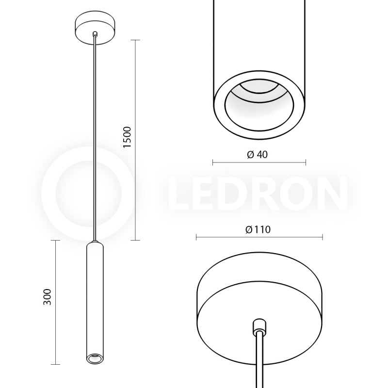 Подвесной светильник LeDron 2548B 00000013331 в #REGION_NAME_DECLINE_PP#