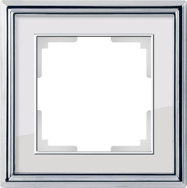 Рамка Werkel Palacio на 1 пост хром/белый WL17-Frame-01 4690389108037 в #REGION_NAME_DECLINE_PP#