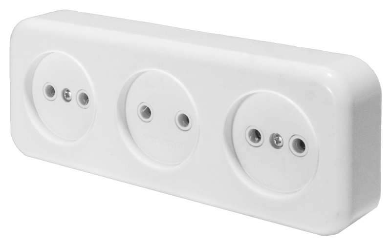 Розетка 3-местная Stekker PST16-50-20 (RA 16-344-Б) 39699 в Санкт-Петербурге