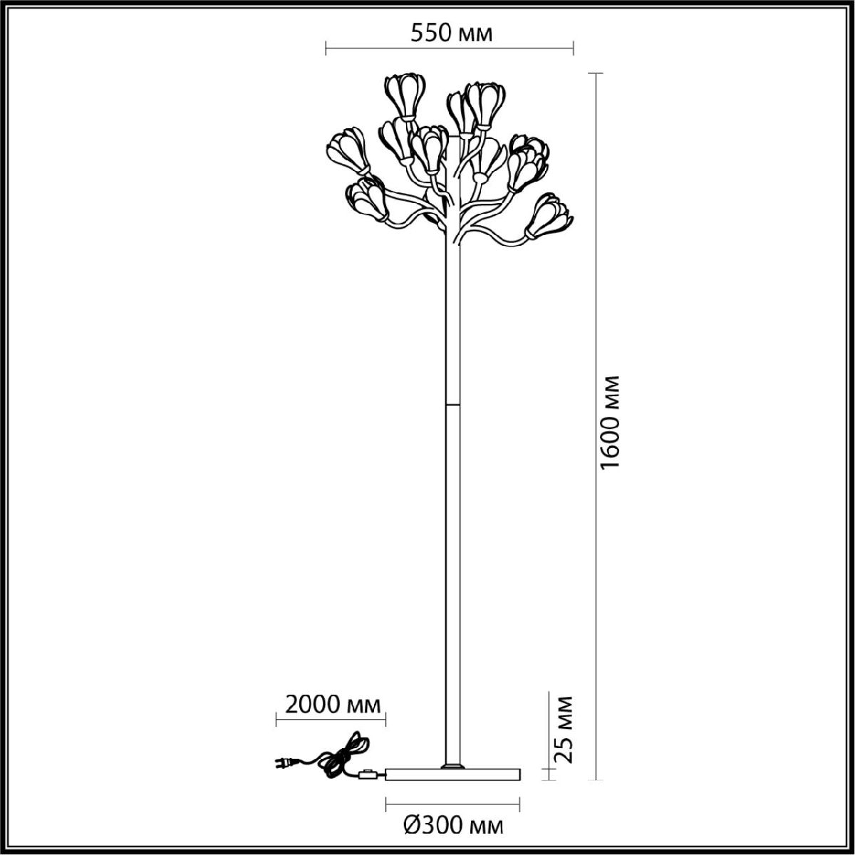 Торшер Odeon Light Gardi Modern 5090/12F в Санкт-Петербурге