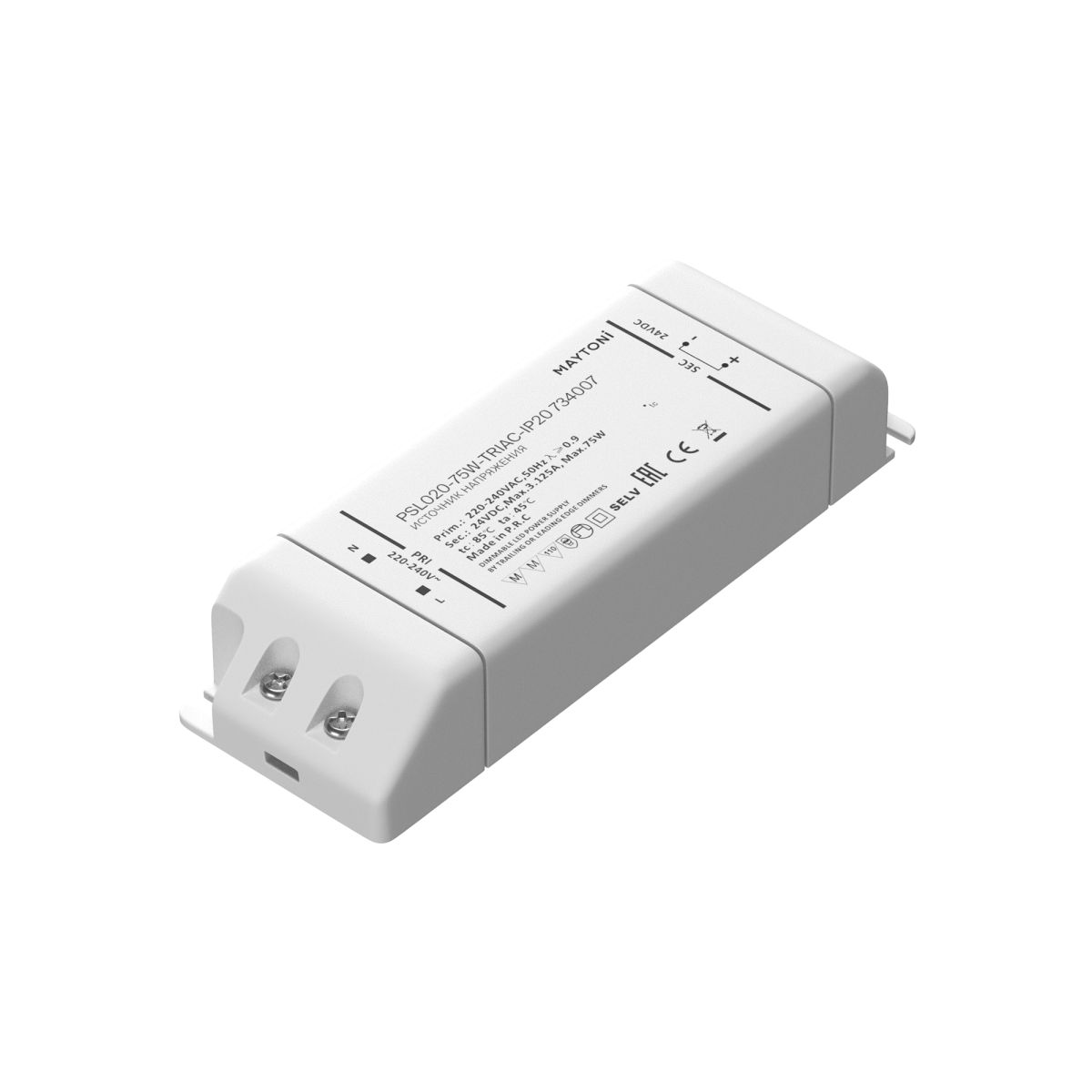 Источник напряжения Maytoni Triac 75Вт DC24В IP20 734007 в Санкт-Петербурге