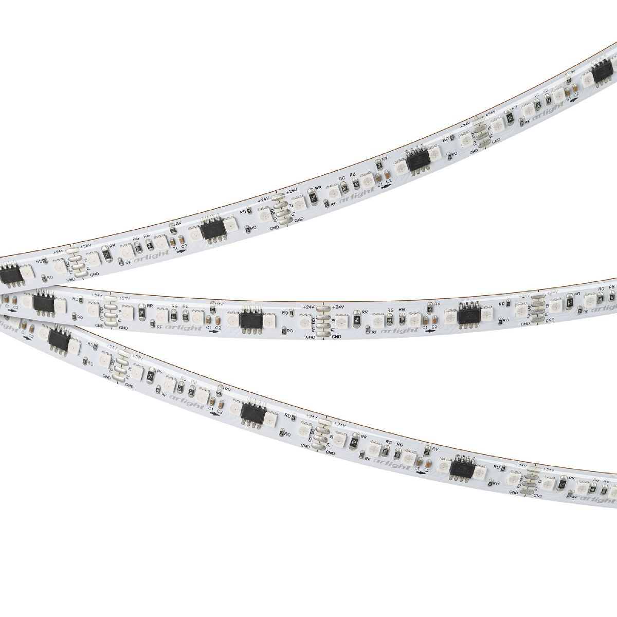 Светодиодная герметичная лента Arlight SPI-SE-A120-10mm 24V RGB-PX6-BPT (23 W/m, IP65, 2835, 5m) 049451 в Санкт-Петербурге