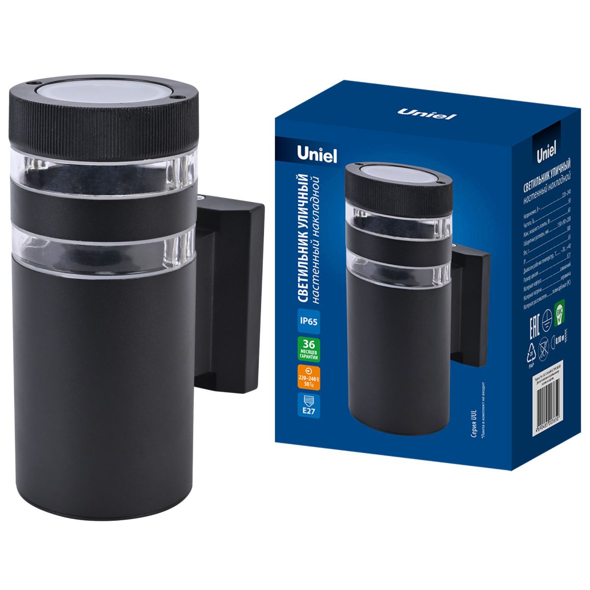Уличный настенный светильник Uniel UUL-S19A 60W/E27 IP65 BLACK UL-00012920 в #REGION_NAME_DECLINE_PP#