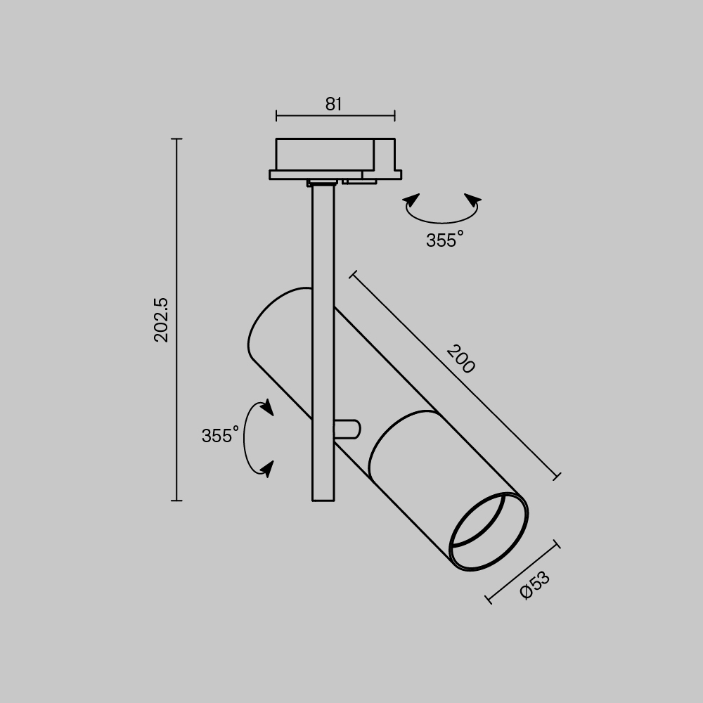 Трековый светильник Maytoni Track TR005-1-GU10-B в Санкт-Петербурге