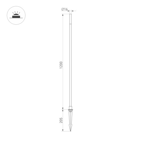 Ландшафтный светильник Arlight KT-Canna-L1200-1W Warm3000 034164 в Санкт-Петербурге