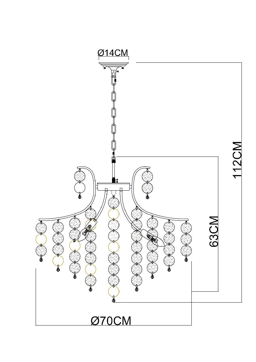 Подвесная люстра Arte Lamp Pipirima A4089LM-8AB в #REGION_NAME_DECLINE_PP#