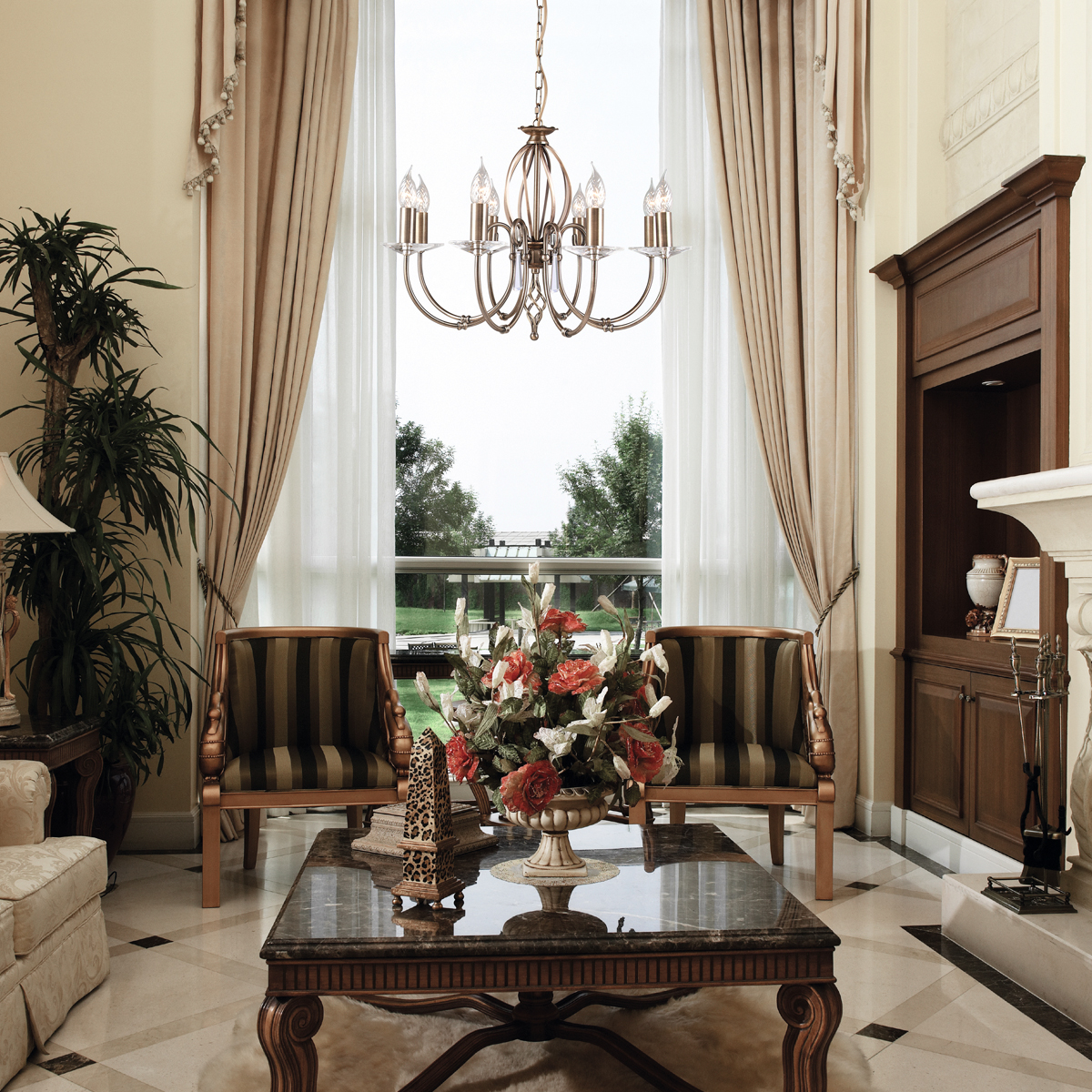 Подвесная люстра Elstead Lighting AG8-AGED-BRASS в #REGION_NAME_DECLINE_PP#