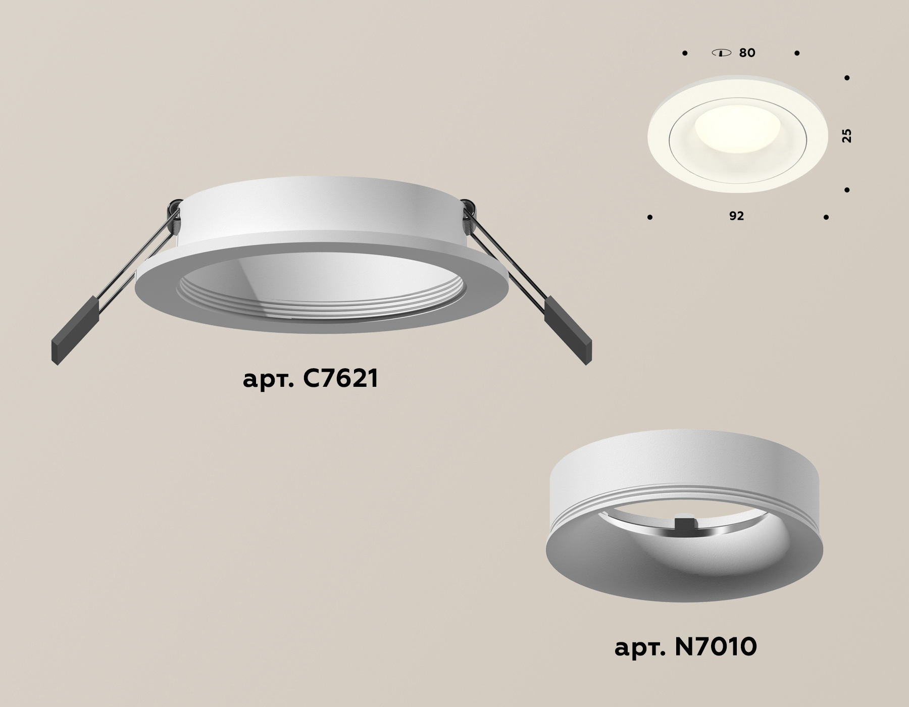 Встраиваемый светильник Ambrella Light Techno XC7621001 (C7621, N7010) в #REGION_NAME_DECLINE_PP#