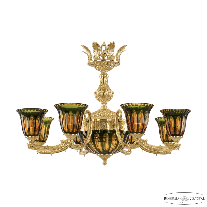 Подвесная люстра Bohemia Ivele Crystal Florence 71212P/8/210 G P2 U Amber-Green/H-1H Y8 в Санкт-Петербурге