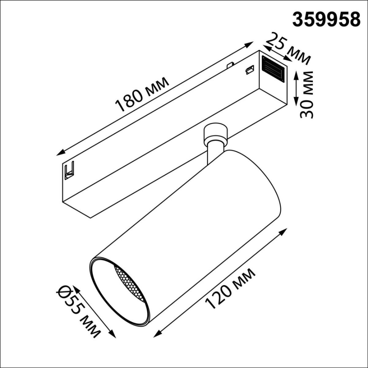 Трековый светодиодный светильник с переключателем цветовой темперетуры Novotech Port Vector 359958 в #REGION_NAME_DECLINE_PP#
